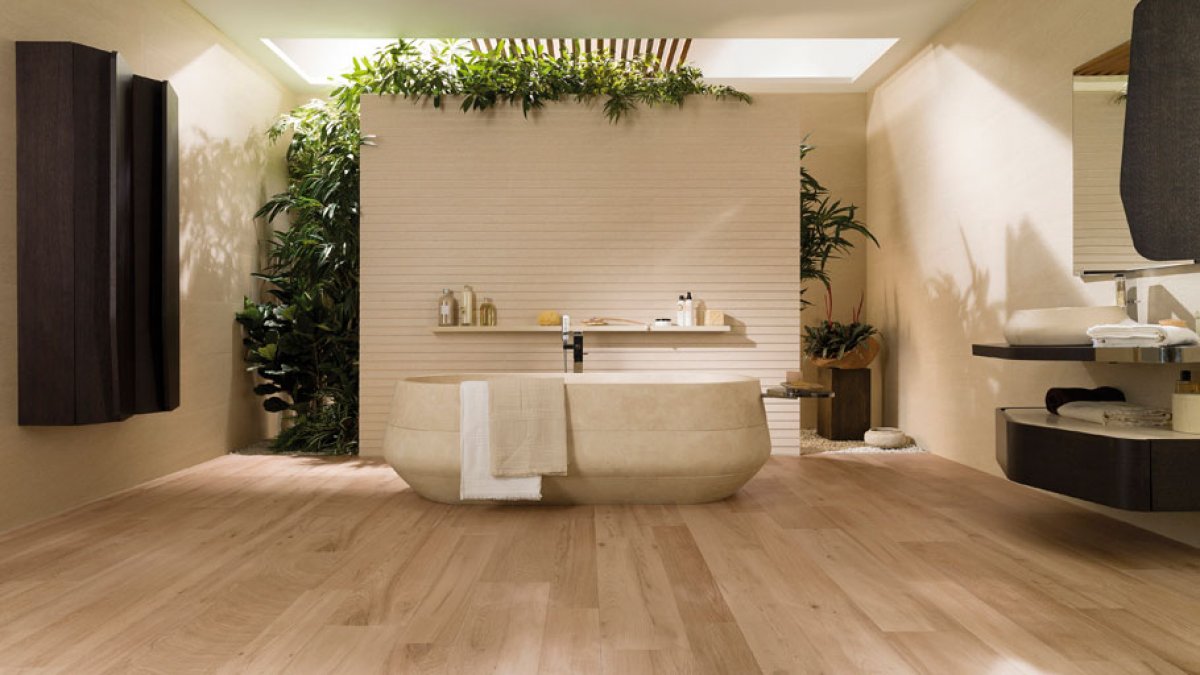 Integra la madera en el baño con total garantía