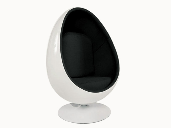 Sillón Egg Oval Earo Aarnio - Negro